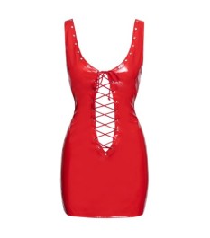 Kleid aus Lack mit Front- und Rückenschnürung