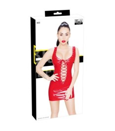 Kleid aus Lack mit Front- und Rückenschnürung