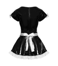 Kleid aus Lack mit Spitzendetails