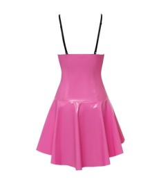 Kleid aus Lack mit Powernet-Cups und -Neckholder