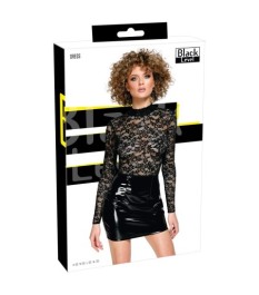 Minikleid aus Spitze und Lack