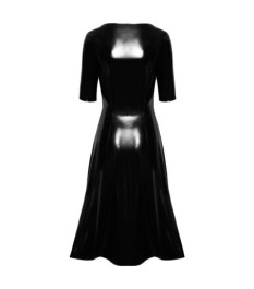 Kleid aus Lack mit komplett durchgehender Schnürung im Rücken