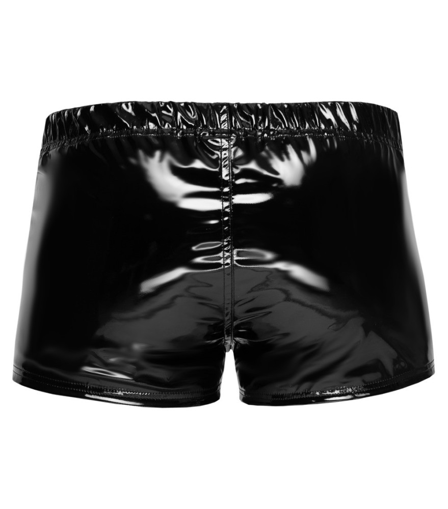 Lack-Minikleid mit Spitzenrüschen