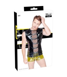 Shirt aus bi-elastischem Lack und Netz