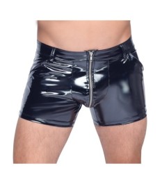 Pants aus Lack mit unterlegtem Front-Reißverschluss