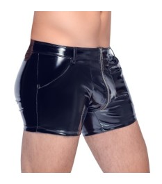 Pants aus Lack mit unterlegtem Front-Reißverschluss