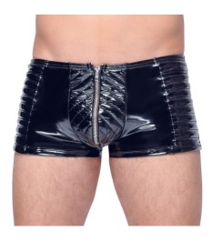 Pants aus Lack mit unterlegtem Front-Reißverschluss