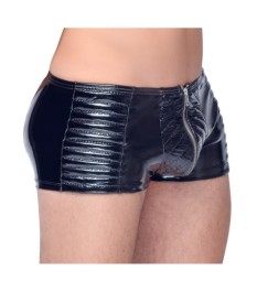 Pants aus Lack mit unterlegtem Front-Reißverschluss