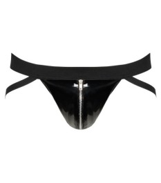 Lack-Minikleid mit 2-Wege-Reißverschluss vorne