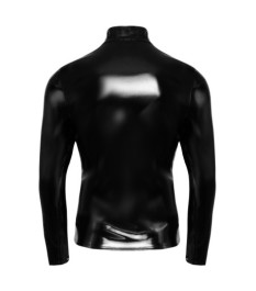 Lack-Shirt mit Netzeinsätzen