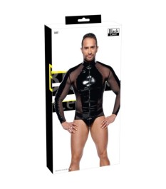 Lack-Minikleid mit 2-Wege-Reißverschluss vorne