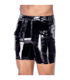 Lack-Shorts mit Klappentaschen