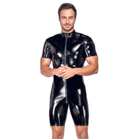 Lack-Kurzoverall mit 3-Wege-Reißverschluss