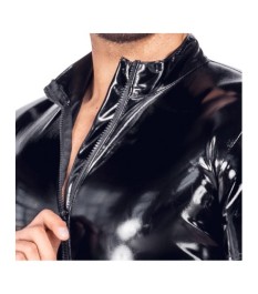 Lack-Minikleid mit großem Dekolleté-Cut-out