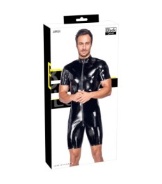 Lack-Kurzoverall mit 3-Wege-Reißverschluss