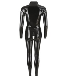 Catsuit aus Latex mit Front- und Schritt-Reißverschluss