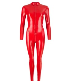 Catsuit aus Latex mit Zip