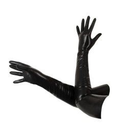 Shirt aus bi-elastischem Lack und Netz