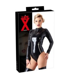 Langarm-Body mit Reißverschluss aus Latex