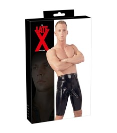 Radlerhose mit Hülle für Penis und Hoden, Latex
