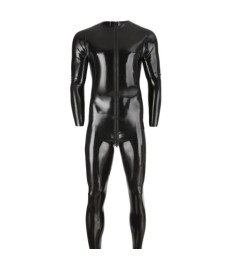 Kleid aus Latex in Midilänge mit 2-Wege-Zip