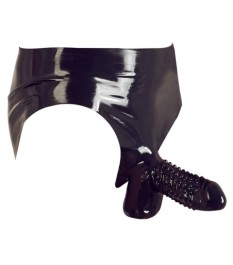 Langarm-Body mit Reißverschluss aus Latex