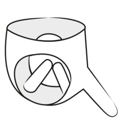 Latex-Shirt mit großem Frontring