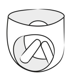 Slip aus Latex, mit integrietem aufpumpbaren Doppel-Dildo