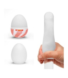 Masturbator „Egg Tube“ mit gerippter Wellen-Stimulationsstruktur