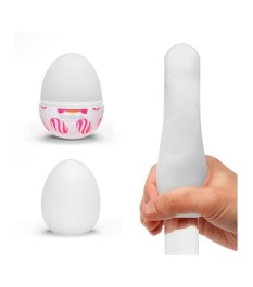 Masturbator „Egg Curl“ mit gerippter Spiralkugel-Stimulationsstruktur