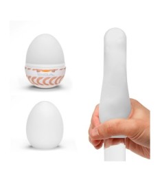 Masturbator „Egg Ring“ mit Rillenringe-Stimulationsstruktur