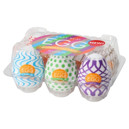 6-teiliges Masturbator-Set „Egg Variety Pack Wonder“ mit verschiedenen Stimulationsstrukturen
