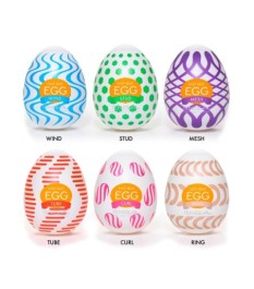 6-teiliges Masturbator-Set „Egg Variety Pack Wonder“ mit verschiedenen Stimulationsstrukturen