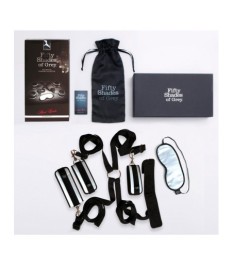 Bettfesseln „Hard Limits“ mit Augenbinde