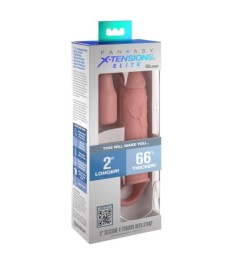 Penishülle „2“ Silicone X-tension with Strap“ mit Hodenring