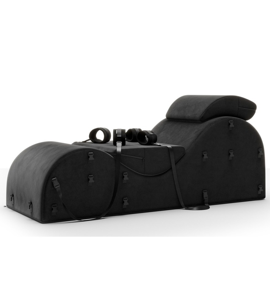 Liebesmöbel „Black Label Esse“ inklusive Handfesseln und Augenmaske