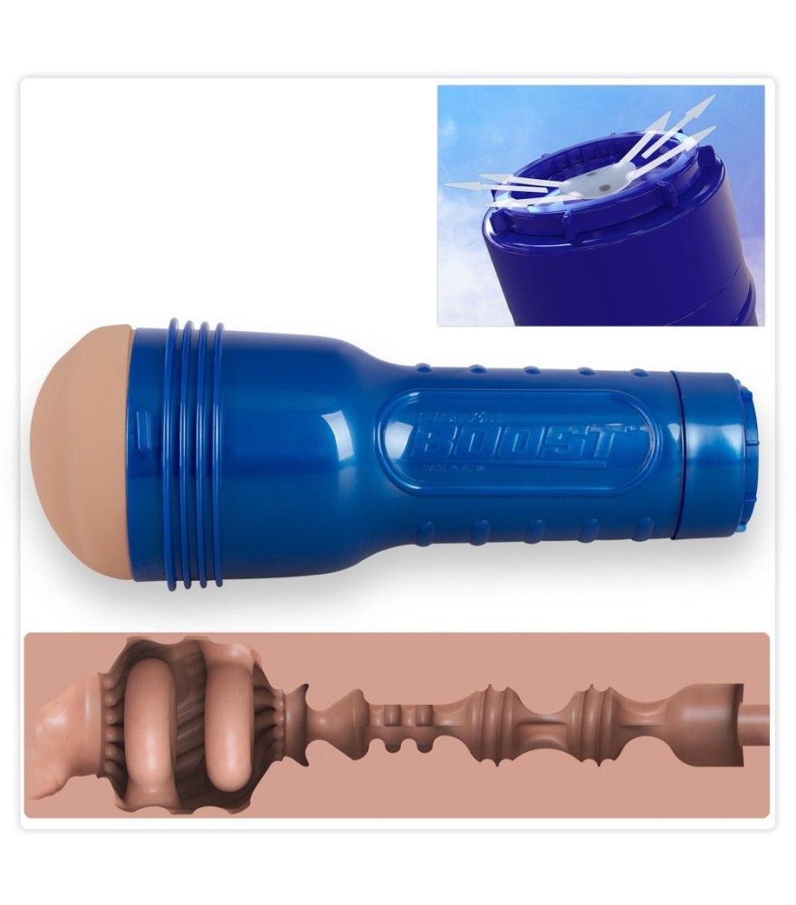 Masturbator „Boost“ mit zupackenden Turbo Tech Ringen