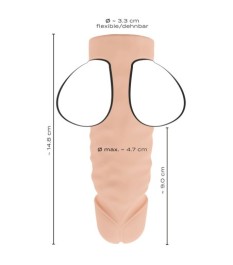 Hodenring „Ball Stretcher“ mit Naturdildo