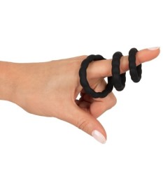 3-teiliges „Penisringe-Set“ mit Wellenstruktur