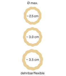 3-teiliges „Penisringe-Set“ mit Wellenstruktur