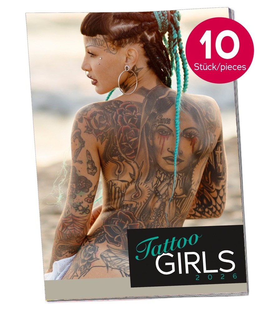 Pin-up Kalender „Tattoo-Girls 2026“ im Großformat