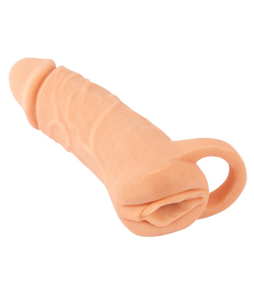 Penissleeve „2in1 Extension + Masturbator“ mit Hodenring