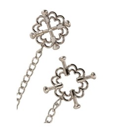 Nippelklemmen mit Kette, aus Edelstahl