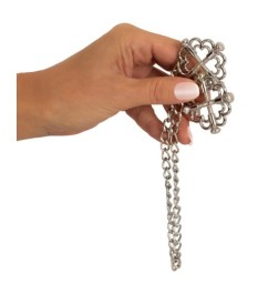 Nippelklemmen mit Kette, aus Edelstahl