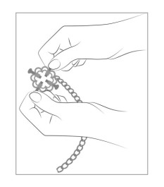 Nippelklemmen mit Kette, aus Edelstahl