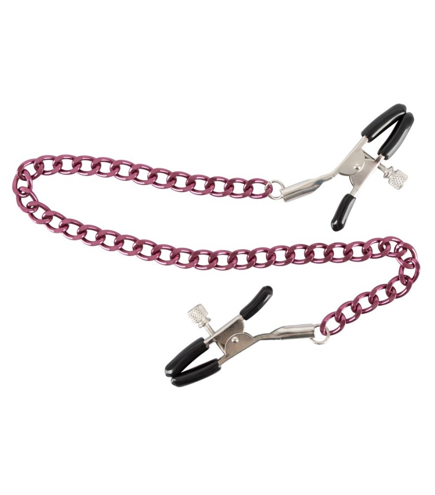 Nippelklammern mit Justierschrauben und Verbindungskette