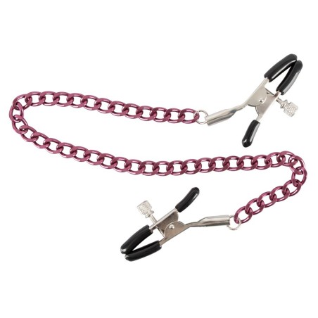 Nippelklammern mit Justierschrauben und Verbindungskette