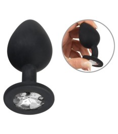 Analplug aus Silikon mit Schmuckstein