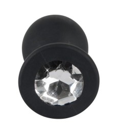 Analplug aus Silikon mit Schmuckstein