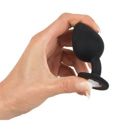 Analplug aus Silikon mit Schmuckstein